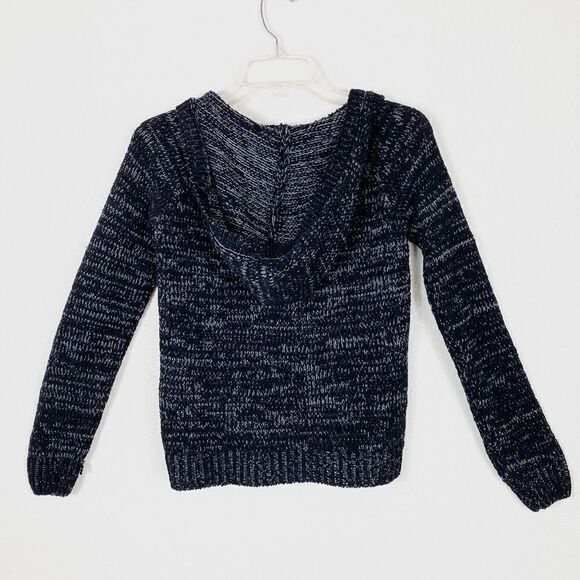 SO Black & Grey Marled Knit Hooded Sweater - Picture 4 of 7